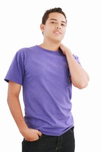 young man in T-shirt