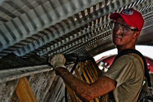 man working with equipment