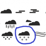 weather forecast symbol for snow