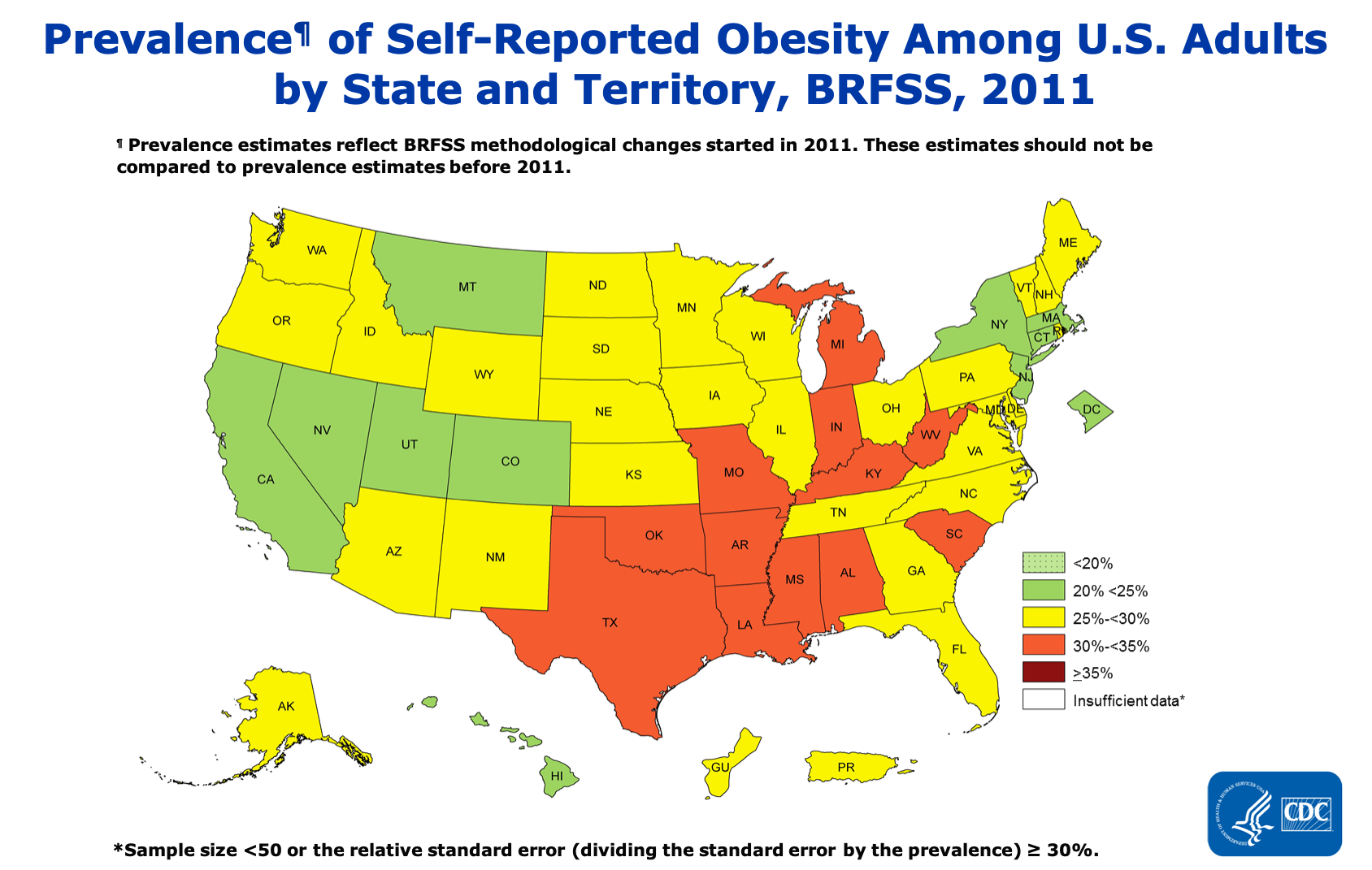 Adult Obesity Prevalence Maps, Overweight & Obesity